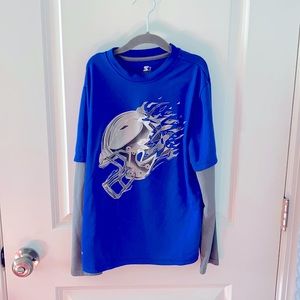 long sleeve T-shirt with football helmet design